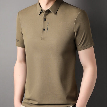 🔥Für kurze Zeit: 50 % Rabatt！！👕Herren Slim-Fit T-Shirt mit kurzen Ärmeln, Knopfleiste und Hemdkragen