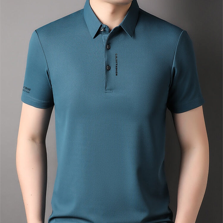 🔥Für kurze Zeit: 50 % Rabatt！！👕Herren Slim-Fit T-Shirt mit kurzen Ärmeln, Knopfleiste und Hemdkragen