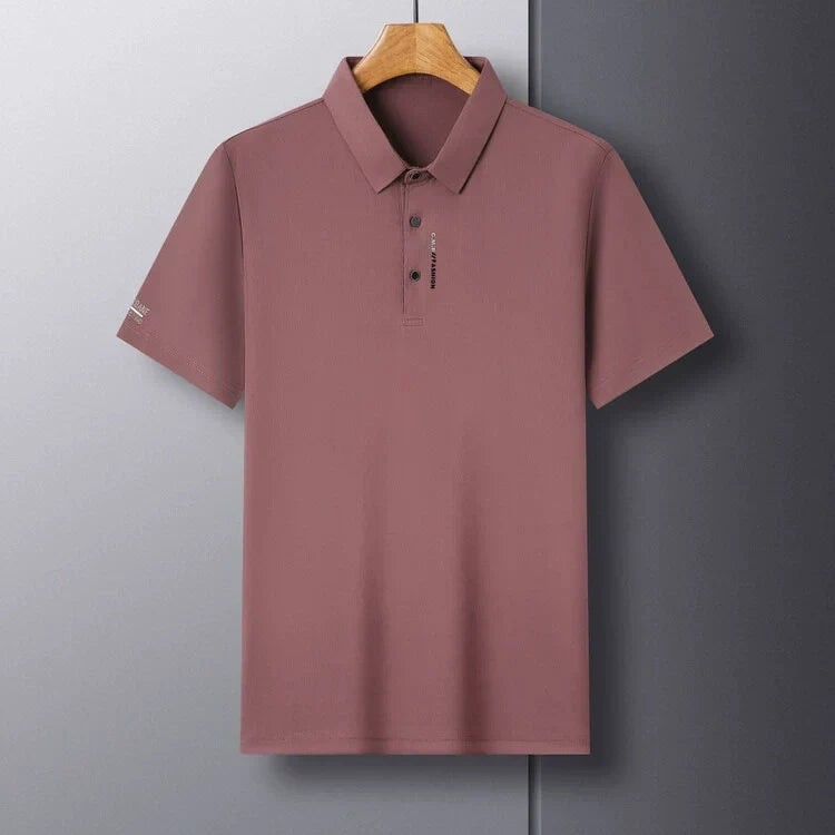 🔥Für kurze Zeit: 50 % Rabatt！！👕Herren Slim-Fit T-Shirt mit kurzen Ärmeln, Knopfleiste und Hemdkragen
