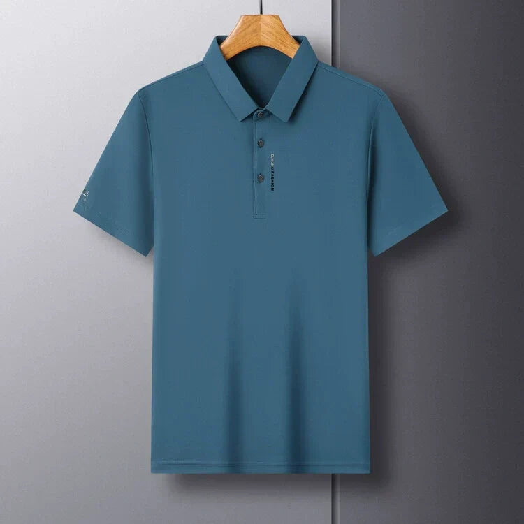 🔥Für kurze Zeit: 50 % Rabatt！！👕Herren Slim-Fit T-Shirt mit kurzen Ärmeln, Knopfleiste und Hemdkragen