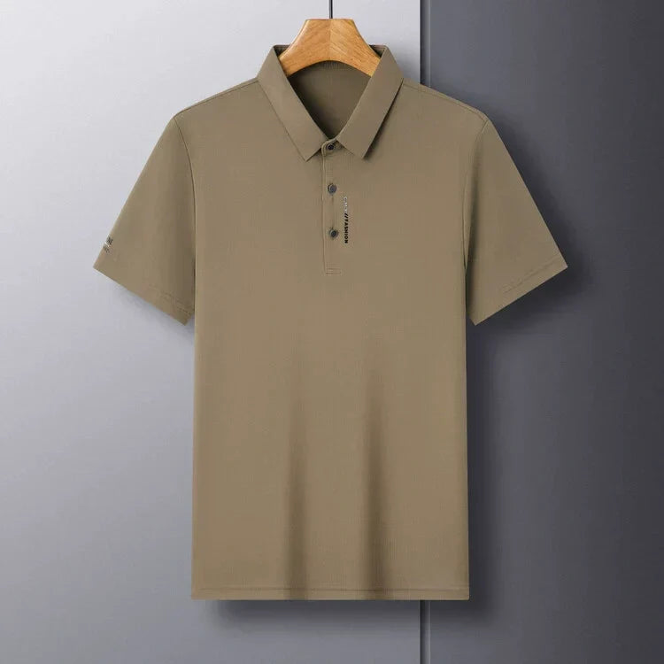 🔥Für kurze Zeit: 50 % Rabatt！！👕Herren Slim-Fit T-Shirt mit kurzen Ärmeln, Knopfleiste und Hemdkragen