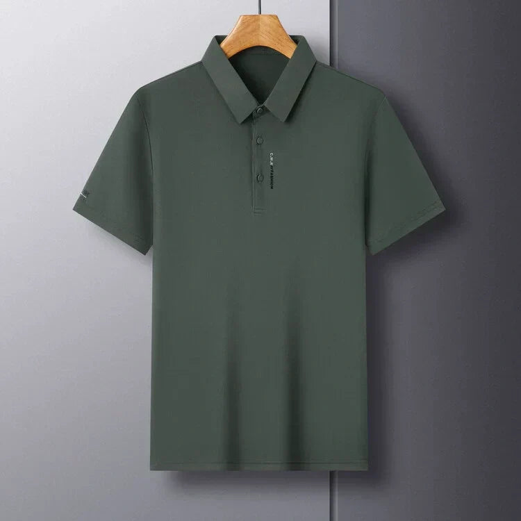 🔥Für kurze Zeit: 50 % Rabatt！！👕Herren Slim-Fit T-Shirt mit kurzen Ärmeln, Knopfleiste und Hemdkragen