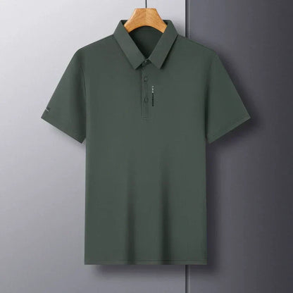 🔥Für kurze Zeit: 50 % Rabatt！！👕Herren Slim-Fit T-Shirt mit kurzen Ärmeln, Knopfleiste und Hemdkragen