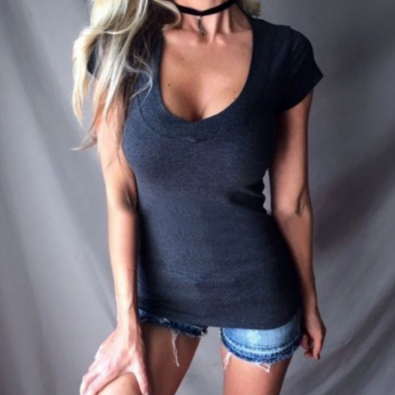 1 kaufen, 1 gratis💥Damen Sommer Tief V-Ausschnitt Slim Tops