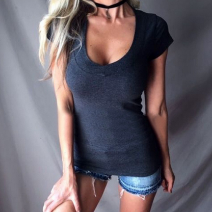 1 kaufen, 1 gratis💥Damen Sommer Tief V-Ausschnitt Slim Tops