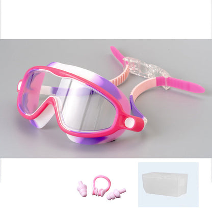 🎁Anti-Fog Swimming Goggles for Kids with Nose Clip & Ear Plugs
