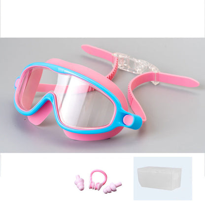 🎁Anti-Fog Swimming Goggles for Kids with Nose Clip & Ear Plugs