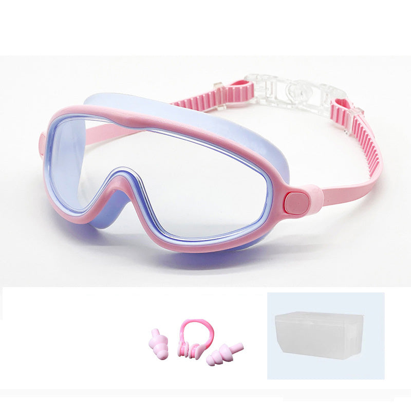 🎁Anti-Fog Swimming Goggles for Kids with Nose Clip & Ear Plugs