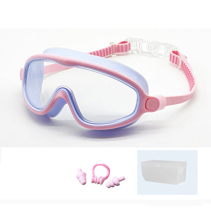 🎁Anti-Fog Swimming Goggles for Kids with Nose Clip & Ear Plugs