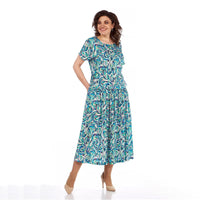 🎉Super-Preisverfall💥 Chiffonkleid mit Sommermuster
