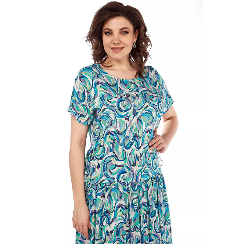 🎉Super-Preisverfall💥 Chiffonkleid mit Sommermuster