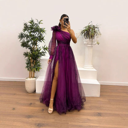 🔥Ihre Schönheitswahl🔥Damen modisches bedrucktes Kleid mit schräger Schulter aus Mesh