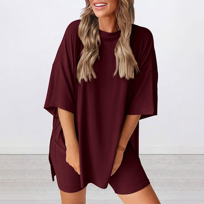 ❤️lässiges zweiteiliges Set mit kurzen Ärmeln und Shorts