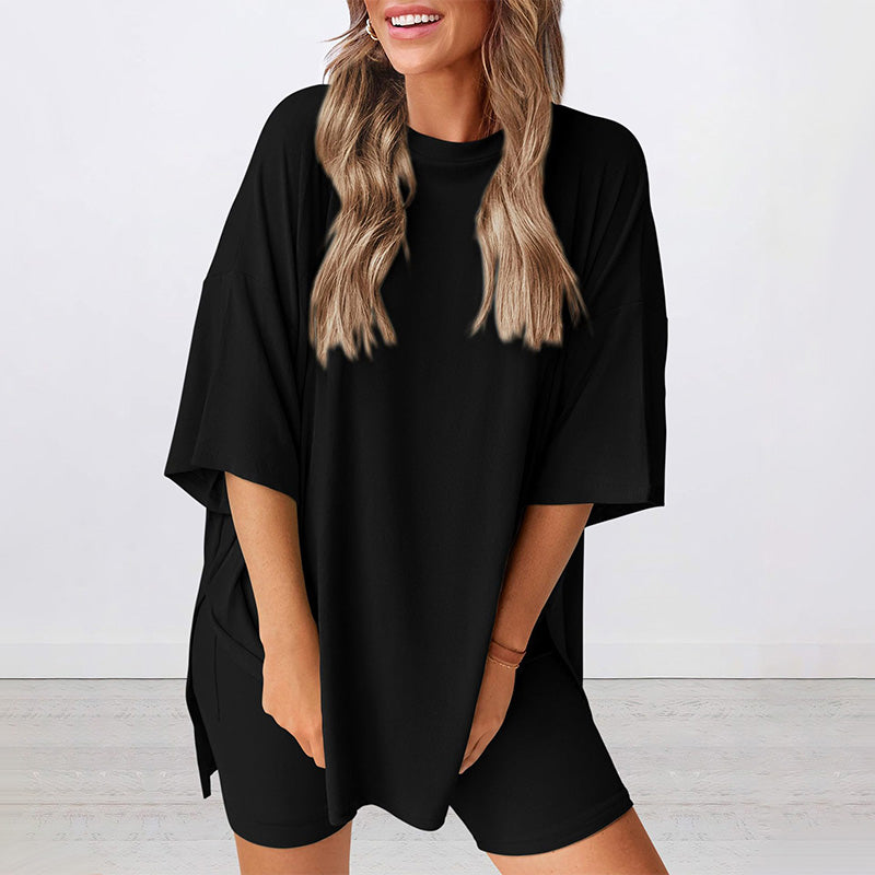 ❤️lässiges zweiteiliges Set mit kurzen Ärmeln und Shorts