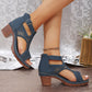 Vielseitige Sandalen mit offener Zehenpartie und mittelhohem Absatz🌷💗