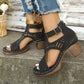 Vielseitige Sandalen mit offener Zehenpartie und mittelhohem Absatz🌷💗