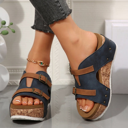 🔥Sommer-Neuankünfte🔥Modische Plateau-Sandalen mit Keilabsatz für Damen