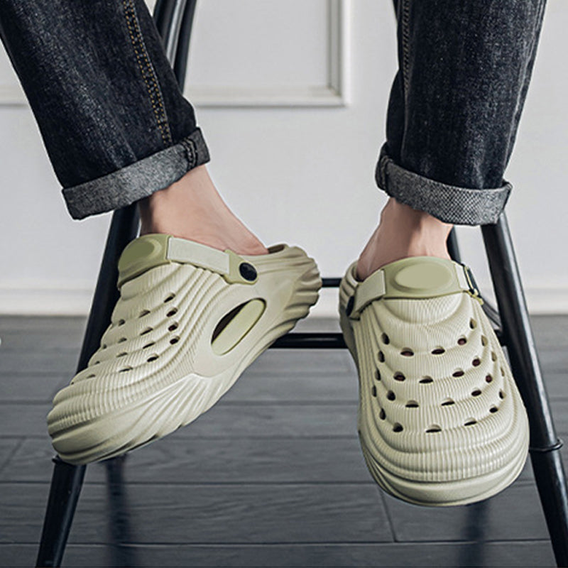 ✈️Atmungsaktive Slip-On-Sandalen für Herren👣Zwei Arten, ein Paar Schuhe zu tragen👣