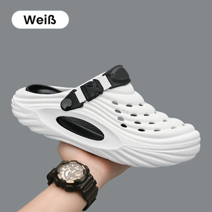 ✈️Atmungsaktive Slip-On-Sandalen für Herren👣Zwei Arten, ein Paar Schuhe zu tragen👣