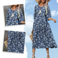 👗🌸 ‌SOMMERLICHE BLÜTENPRAHT: V-Ausschnitt Maxikleider mit LUXUS-CHIFFON‌ 👗🌸