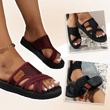 💥🆕2026 Bestseller Stilvolle Kreuzband Slide-Sandalen für Damen 👡