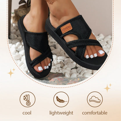 👡✨ 50% RABATT! Stilvolle Slide-Sandalen mit Kreuzband für Damen – Leicht, bequem & perfekt für Sommer & Alltag 🌸
