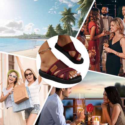 👡✨ 50% RABATT! Stilvolle Slide-Sandalen mit Kreuzband für Damen – Leicht, bequem & perfekt für Sommer & Alltag 🌸