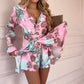 📣👗2025 neue limitierte Auflage 50 % RABATT📣Mode für Damen, langärmliges Kleid mit Blumentaille