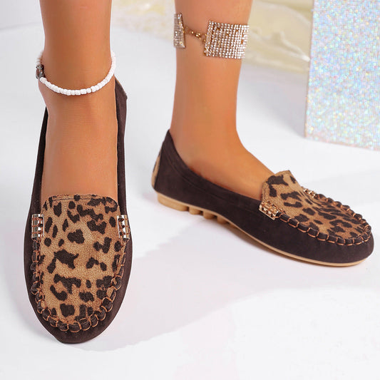 🐆✨Patchwork-Loafer mit Leopardenmuster für Damen 👡