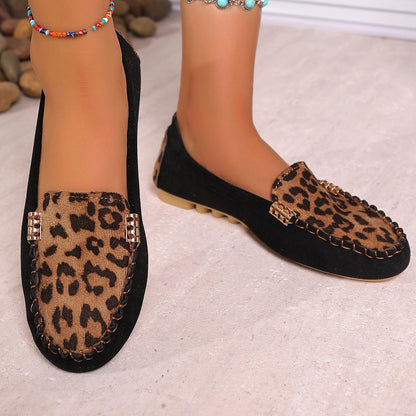 🐆✨Patchwork-Loafer mit Leopardenmuster für Damen 👡