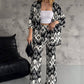 🔥Gedruckte mittlere Ahnung Cardigan & Trendy Wide-Bein-Hosen zweiteiliger Set🔥