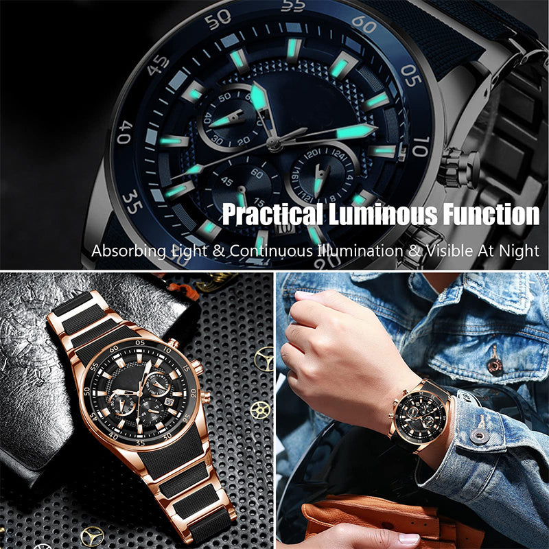🔥2025 Neues Design⌚Wasserdichte multifunktionale Quarzuhr für Männer