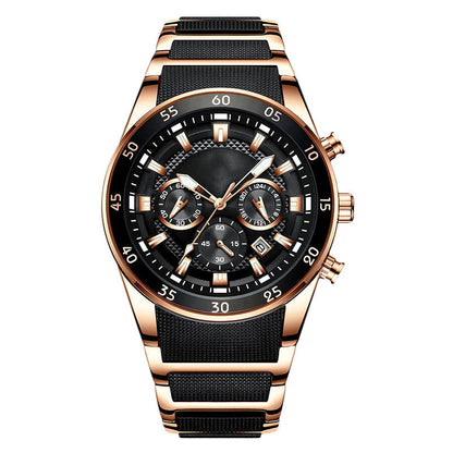 🔥2025 Neues Design⌚Wasserdichte multifunktionale Quarzuhr für Männer