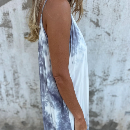 🔥Bedrucktes rückenfreies Kleid mit Spaghettiträgern für Damen🔥