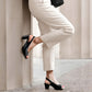 Peep-Toe-Sandalen mit hohem Absatz und Schnalle