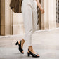 Peep-Toe-Sandalen mit hohem Absatz und Schnalle