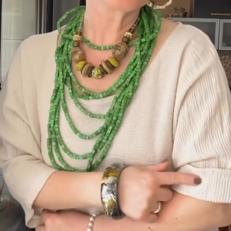 💐✨Bequemes und elegantes Zweiteiler-Set mit Rundhalsbluse und Rock aus Baumwolle und Leinen für Damen