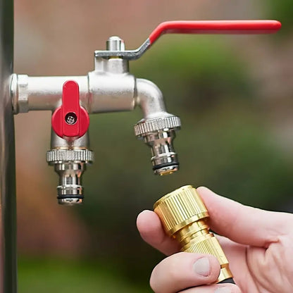 🔥 BLITZANGEBOT: 50% RABATT! ⚙️ Universeller Gartenwasserhahn aus Edelstahl mit zwei Ausläufen – separate Ventile, besonders robust und einfach zu installieren 🚰