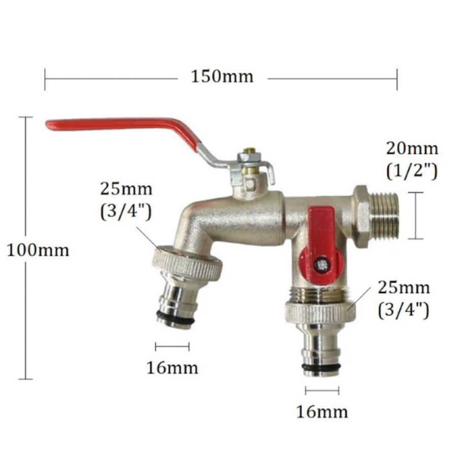 🔥 BLITZANGEBOT: 50% RABATT! ⚙️ Universeller Gartenwasserhahn aus Edelstahl mit zwei Ausläufen – separate Ventile, besonders robust und einfach zu installieren 🚰