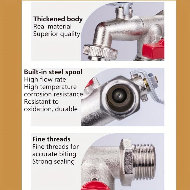🔥 BLITZANGEBOT: 50% RABATT! ⚙️ Universeller Gartenwasserhahn aus Edelstahl mit zwei Ausläufen – separate Ventile, besonders robust und einfach zu installieren 🚰