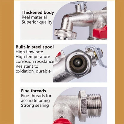 🔥 BLITZANGEBOT: 50% RABATT! ⚙️ Universeller Gartenwasserhahn aus Edelstahl mit zwei Ausläufen – separate Ventile, besonders robust und einfach zu installieren 🚰