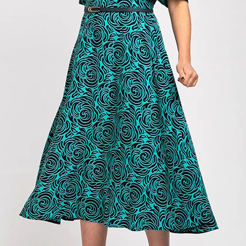 🥳Elegantes Maxikleid mit Gürtel und Print🥳