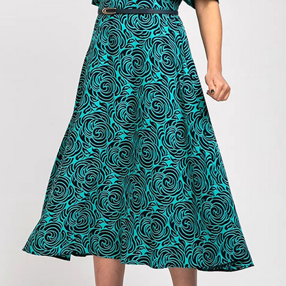 🥳Elegantes Maxikleid mit Gürtel und Print🥳