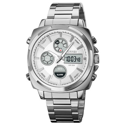 🎁【Vaterstag-Angebot】Herrenuhr – Analog-Digital mit Alarmfunktion