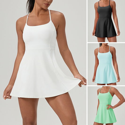 🏃‍♀️Spaghetti Sports Mini-Kleid - Elegant & Aktiv✨
