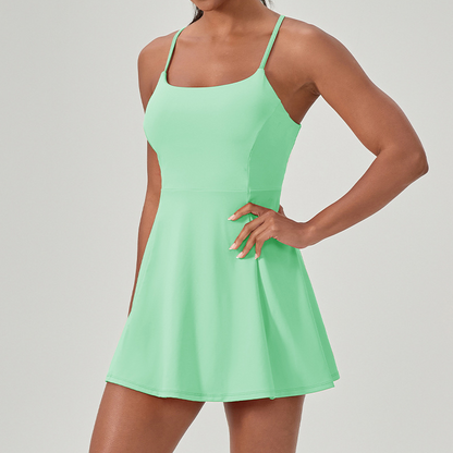 🏃‍♀️Spaghetti Sports Mini-Kleid - Elegant & Aktiv✨