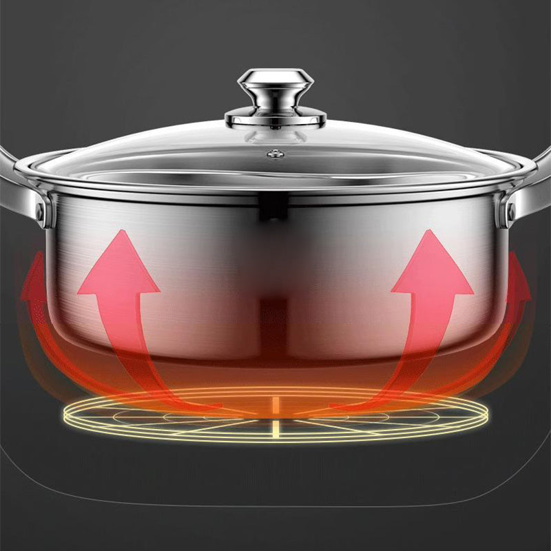 🏘️Essential Für die heimische Küche🍲Edelstahlverdickter Hot Pot mit zwei Geschmacksrichtungen