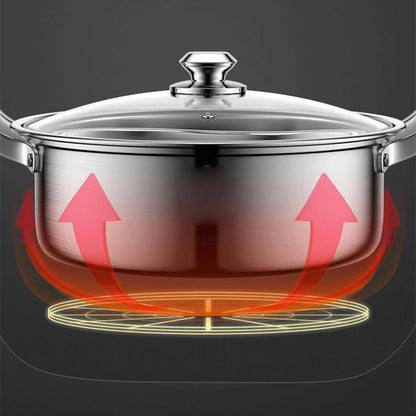 🏘️Essential Für die heimische Küche🍲Edelstahlverdickter Hot Pot mit zwei Geschmacksrichtungen