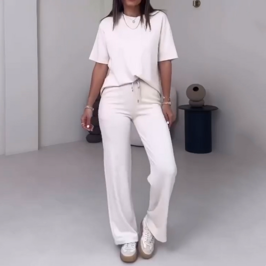 ✨Jetzt im Trend ✨Schickes 2-teiliges Outfit für Frauen - Bequemes Oberteil & passende Hose ✈️Free Versand