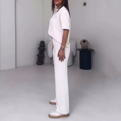 ✨Jetzt im Trend ✨Schickes 2-teiliges Outfit für Frauen - Bequemes Oberteil & passende Hose ✈️Free Versand